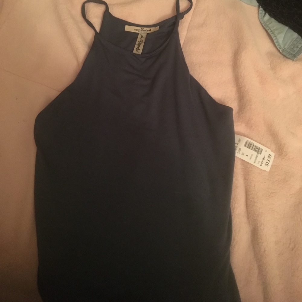 super cute teal halter shirt