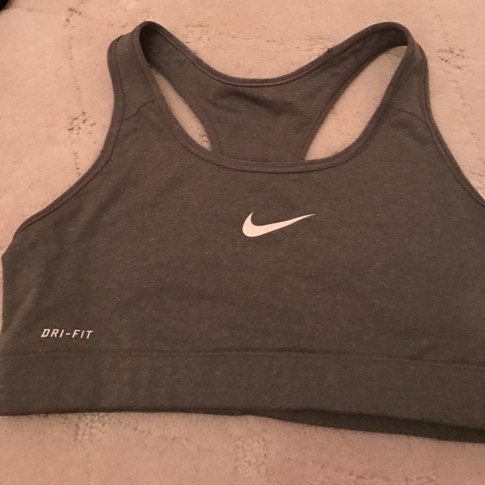 Gray Nike sports bra S