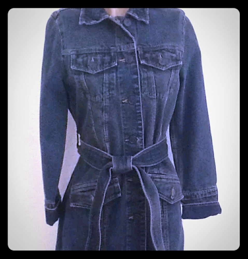 Gap denim dress coat