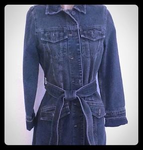 Gap denim dress coat