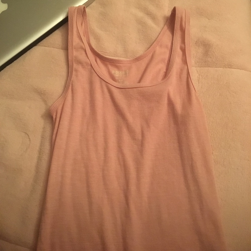long pink tank top