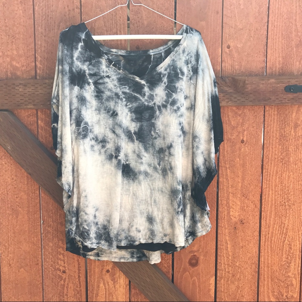 2 piece tie dye blouse