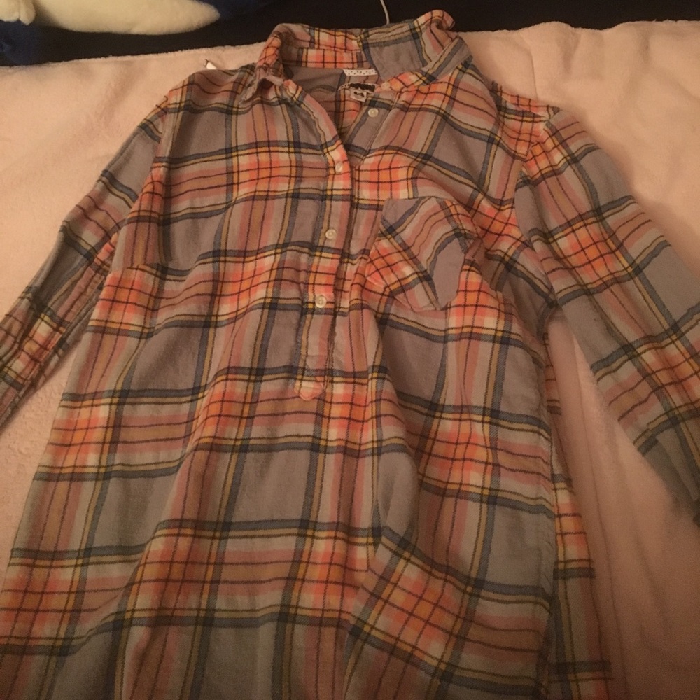 orange grey flannel