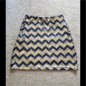 Glitter chevron skirt