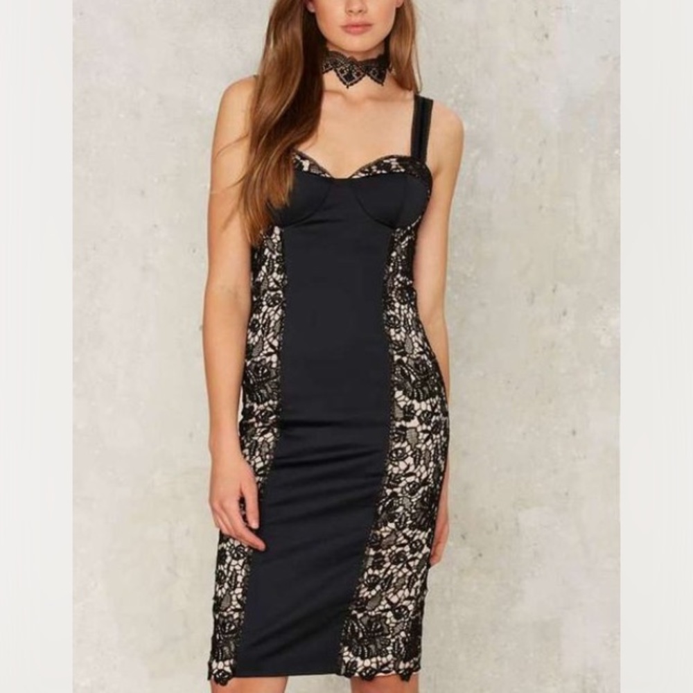 Nasty gal dark habits crochet lace dress