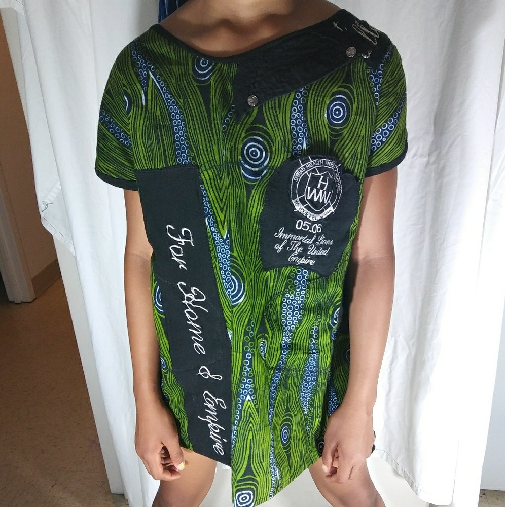 Can be worn as a dress or a shirt boys or girls