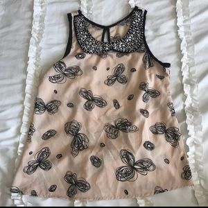 Bling collar sleeveless top