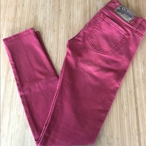 Vigoss Red Stretch Denim Jeans - Size 26 (or 1/2)