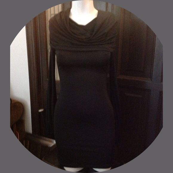 SEXY BODY-CON COWL NECK DRESS - Picture 2 of 4