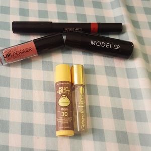 Variety of lip products.