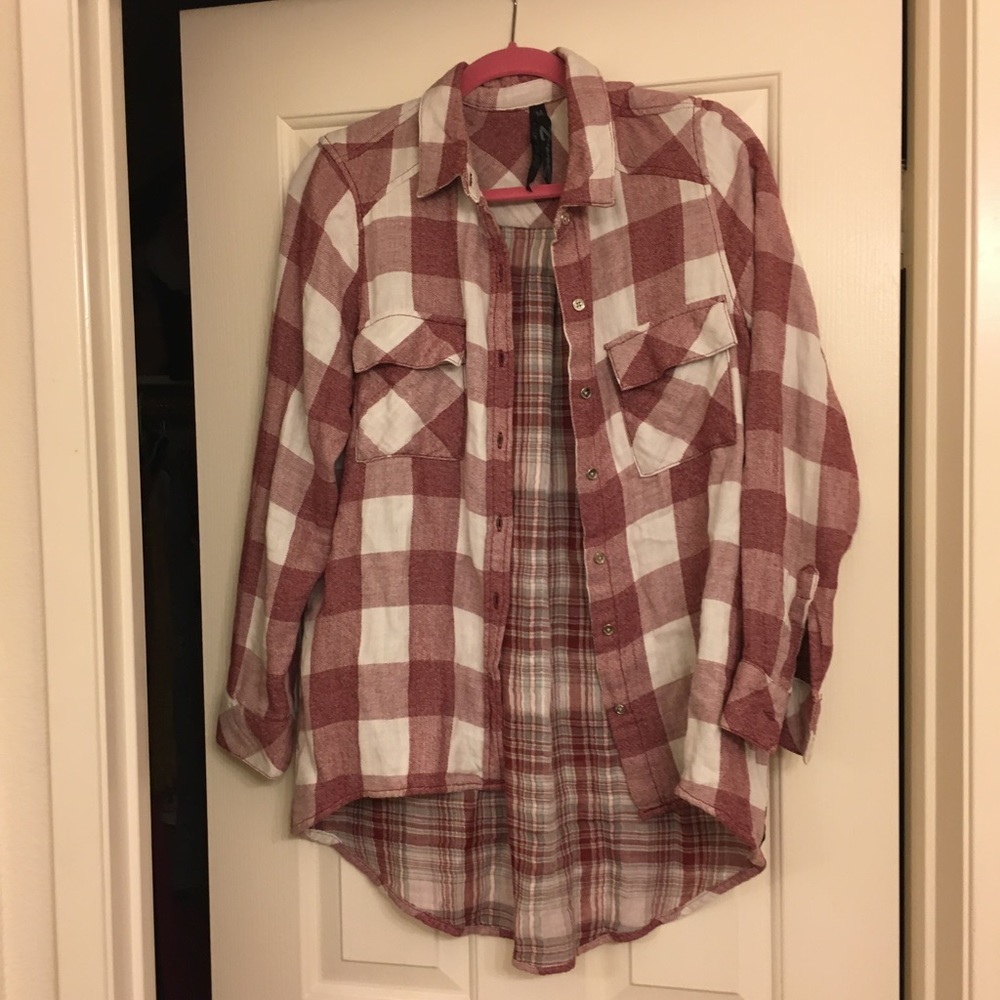 Plaid high low Flannel