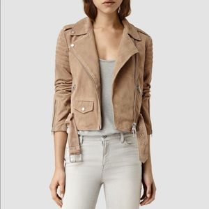 {All Saints} Hitchen Biker Suede Jacket