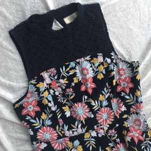 Anthropologie Moulinette Soeurs Navy Floral Dress