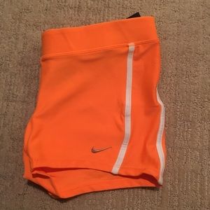 New! Nike orange spandex short size small