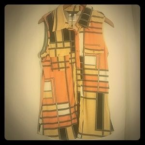 NEW BCBG MaxAzria Sz L Geometric tank