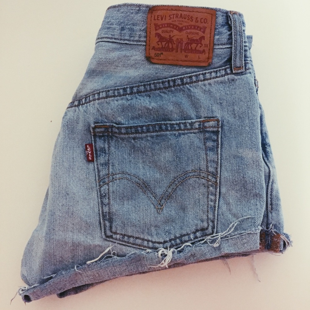Levi's high-waisted jean shorts
