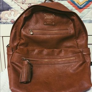 Leather fashion backpack