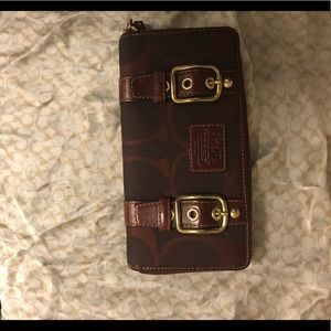Authentic coach zipper wallet