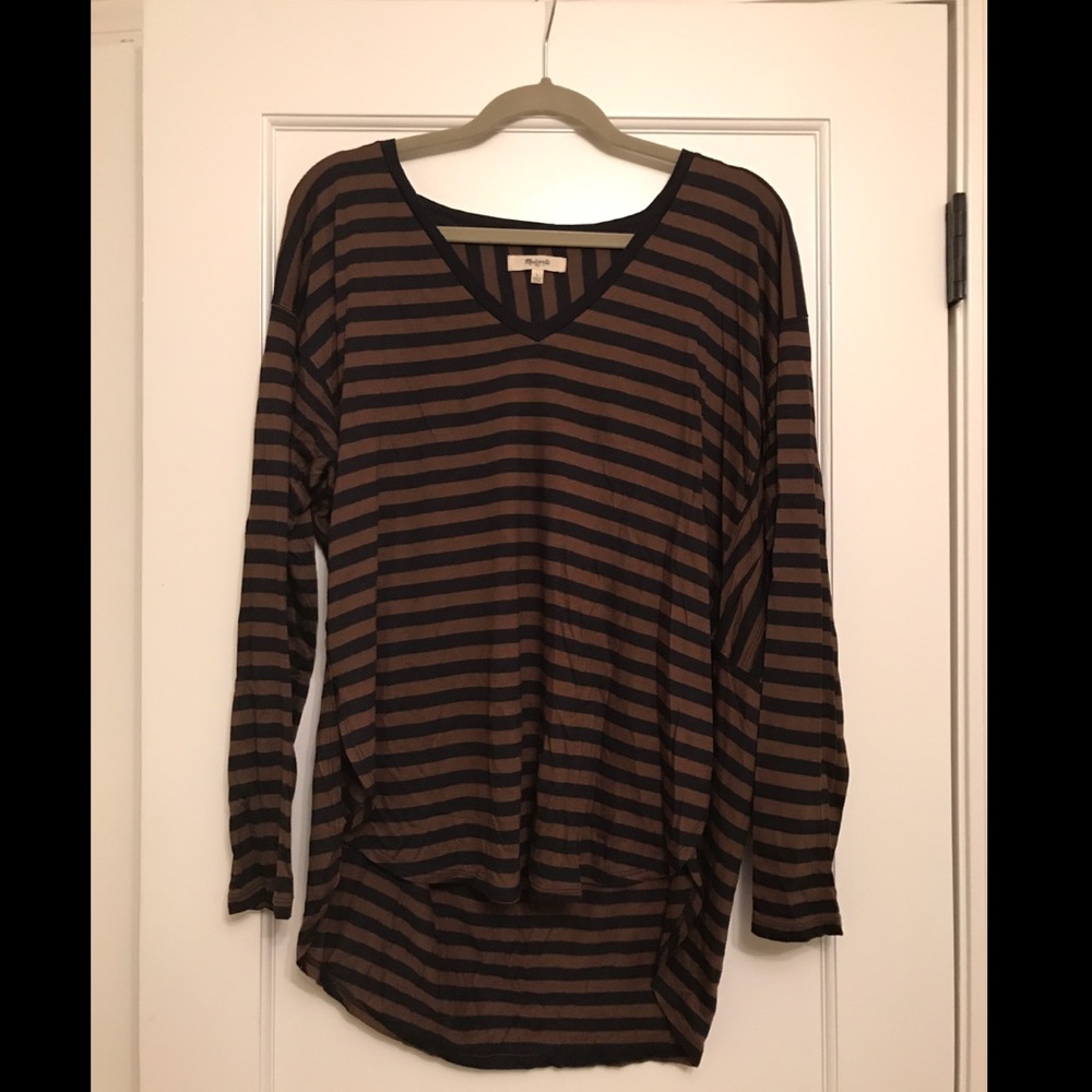 Madewell Striped V-neck