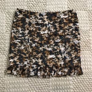 NY & Company Animal Print Ruched skirt