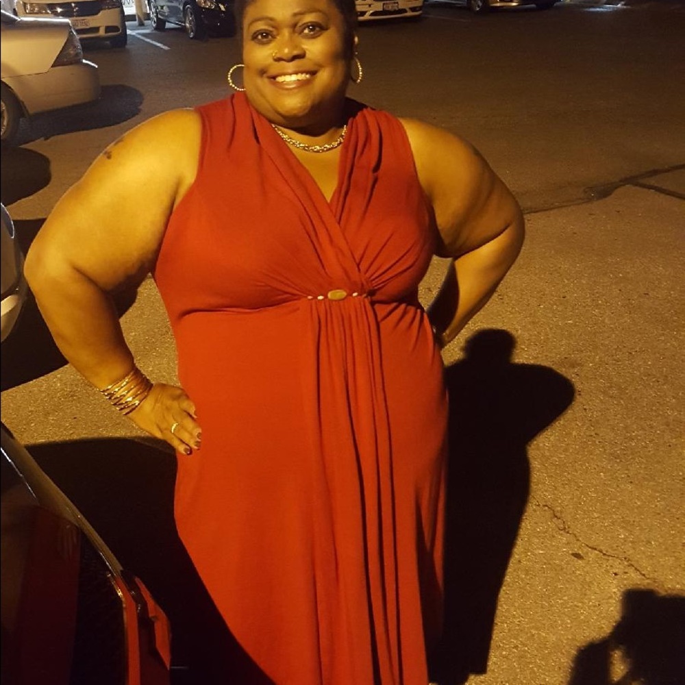Maroon/ Rust Plus-size Dress