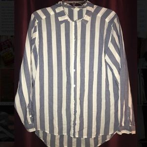 H&M Striped Long Sleeve Blouse