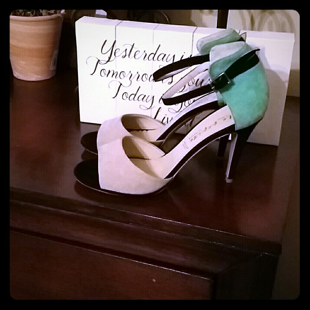 Brand new Italian made!!!!! color block heels
