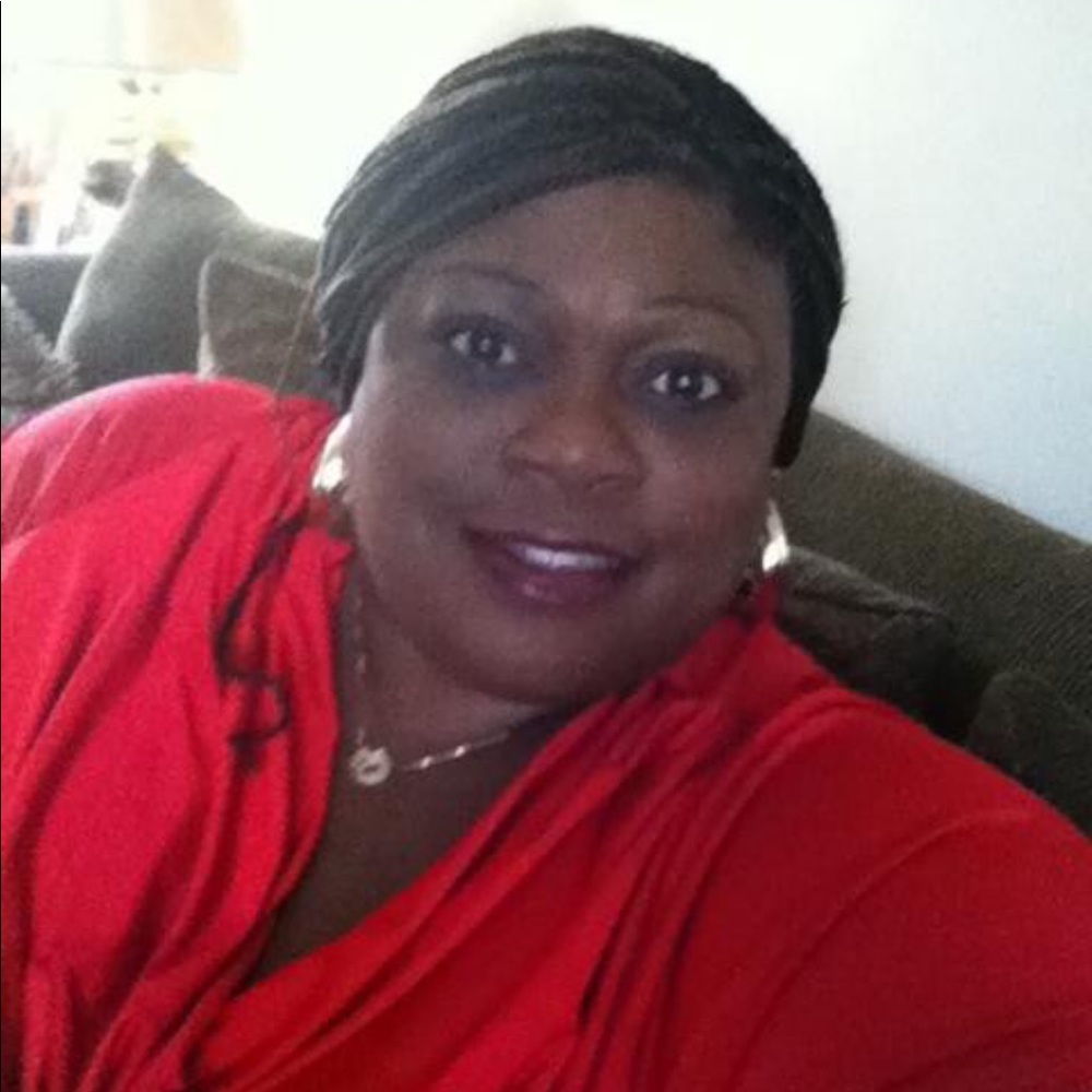 Red Stretch Cowl Neck Top