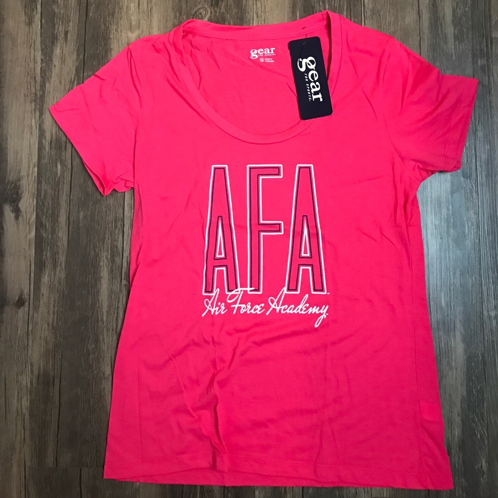 Pink Air Force Academy Size Medium Scoop T-Shirt