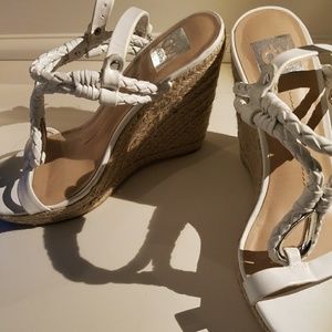 Dolce Vita modern white heel wedges