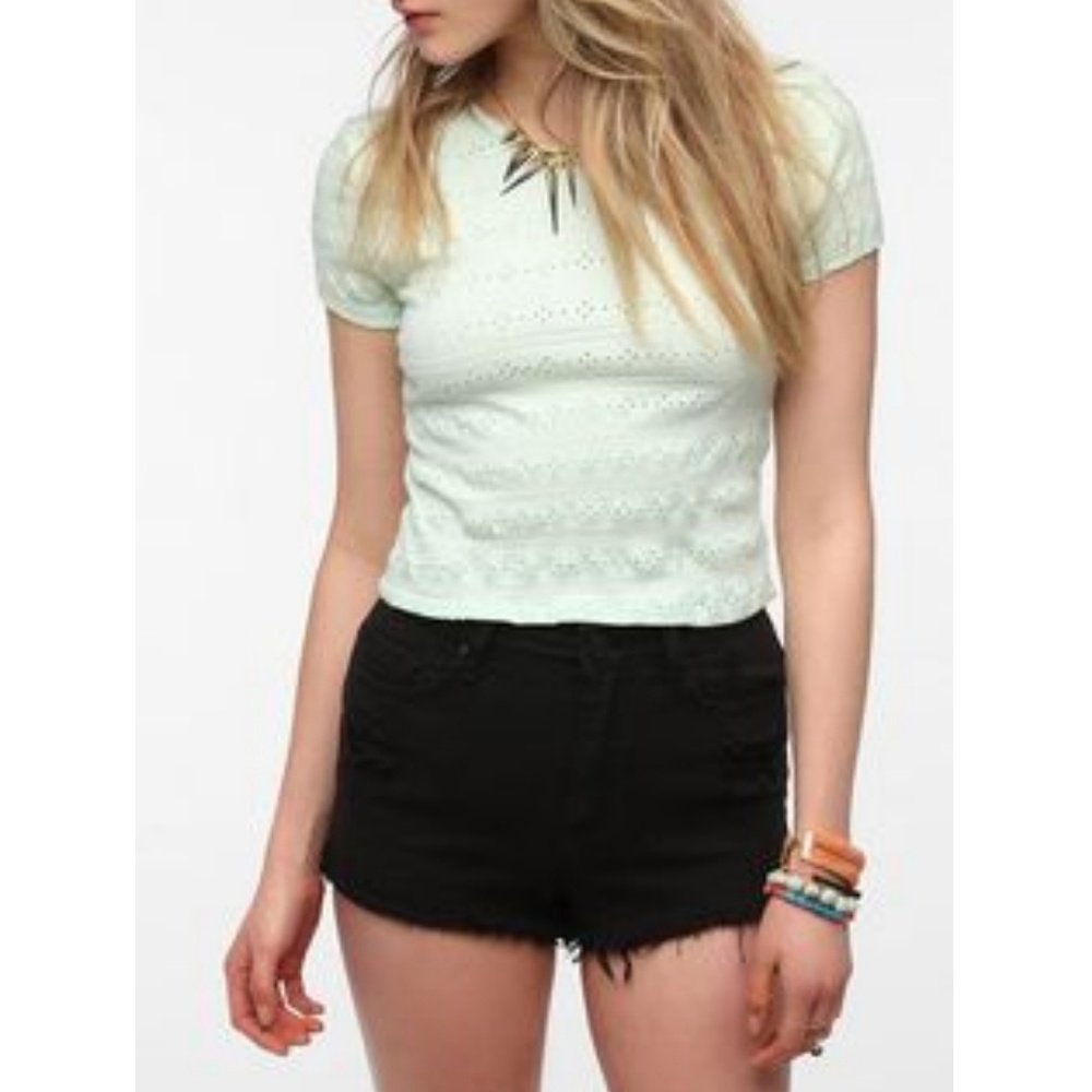 Urban Outfitters Neon Moon Daisy Eyelet Tee
