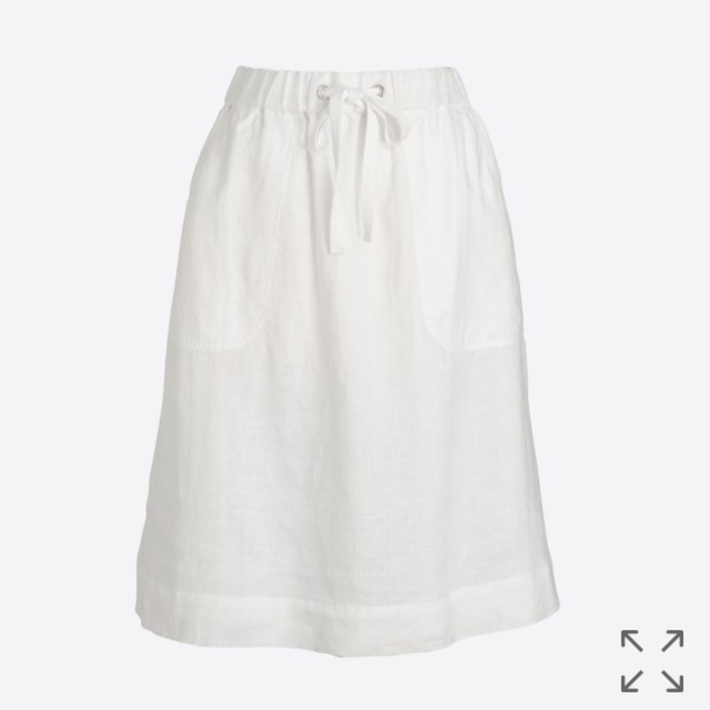 J. Crew Tie Front Linen Skirt