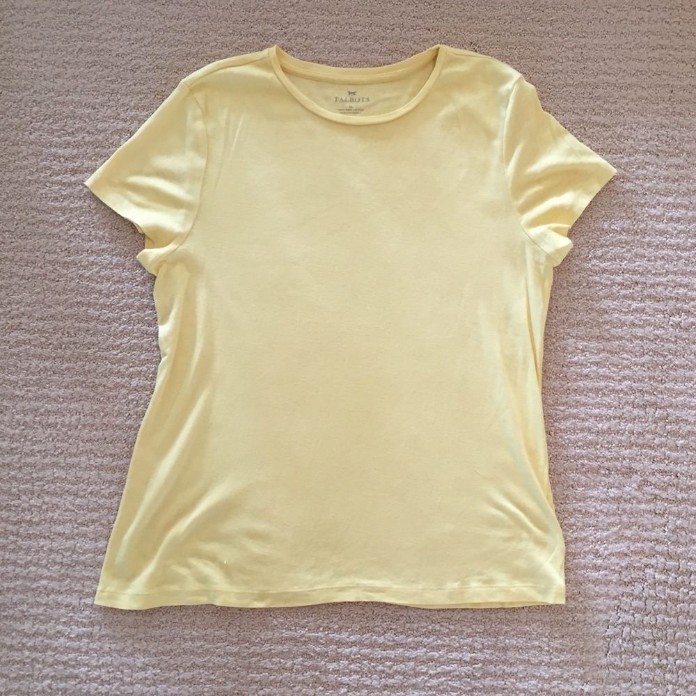 Talbots Light Yellow Cotton Tee