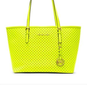 Michael Kors Yellow Jet Set Tote Small