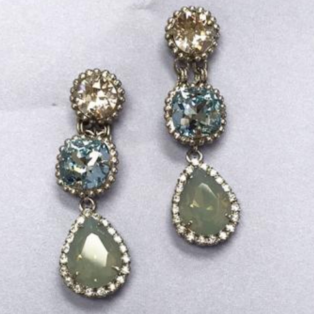 Sorrelli Three Stone "Ocean" Earring, NWT-Boutique - Picture 2 of 16