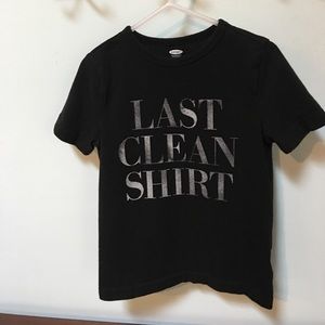 Old Navy black 5T graphic tee - last clean shirt