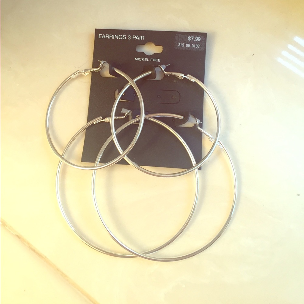 Nickel Free Silver Hoop Earrings from Target
