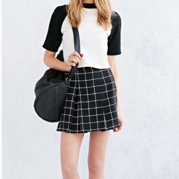 Urban Outfitters Dresses & Skirts - Silence & noise black inverted pleated mini skirt