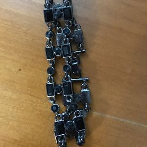 Dressy black metal bracelet