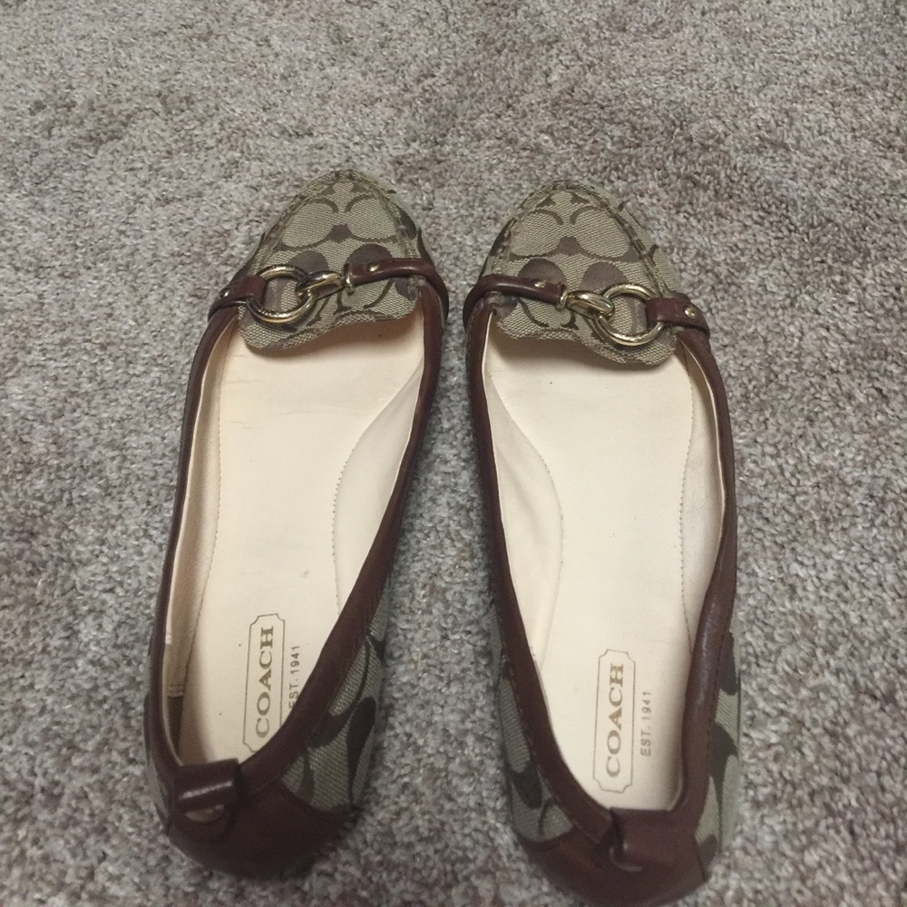 Classic Coach Shoes with gold buckles