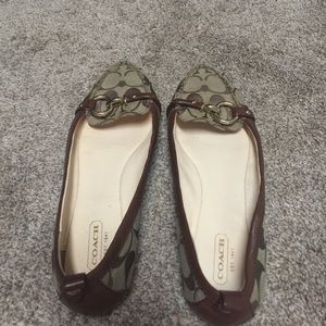 Classic Coach Shoes with gold buckles