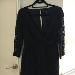 J. crew factory LS black lace dress