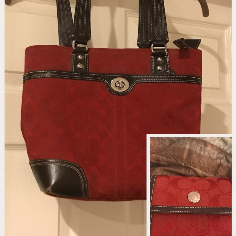 **Final price**. Coach tote and wallet set   GUC