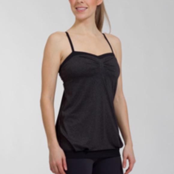 Lululemon Tank Cross Strap Gray Black Shelf Bra 4 - Picture 8 of 8