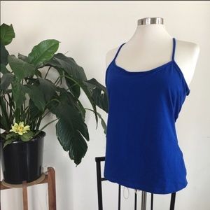 Cobalt blue razor back camisole