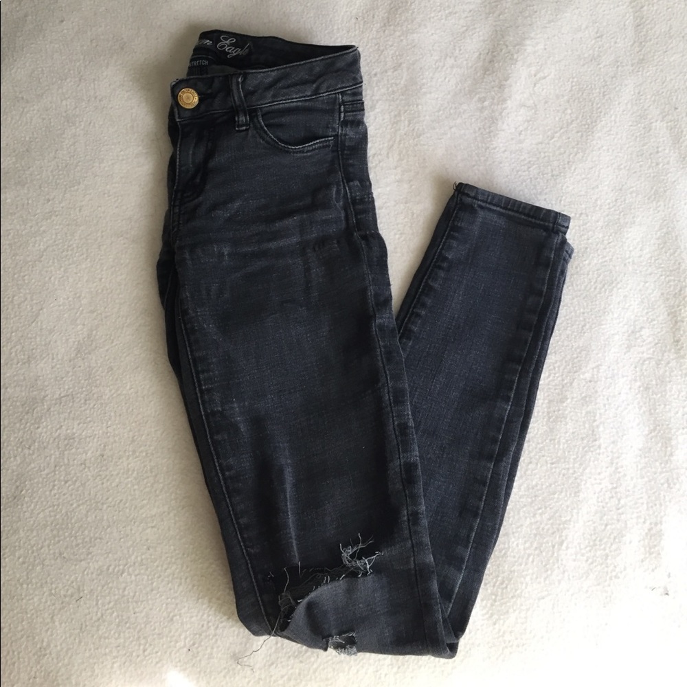 ‼️SOLD‼️black american eagle jeans ~size 2~