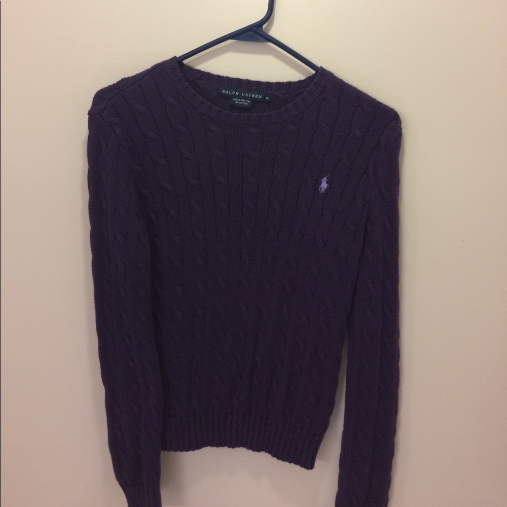 Ralph Lauren cableknit crewneck sweater