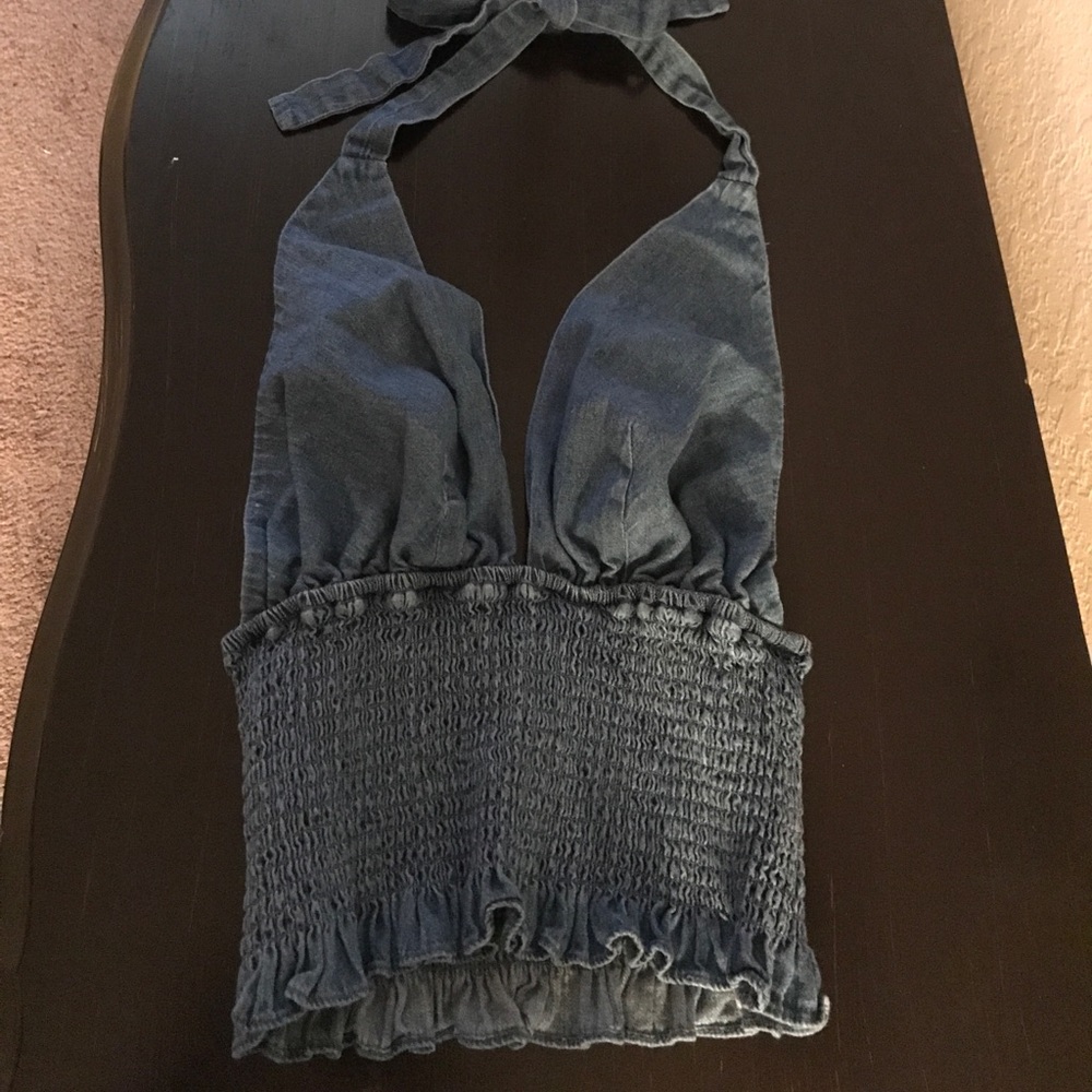 Urban Outfitters Denim Halter top