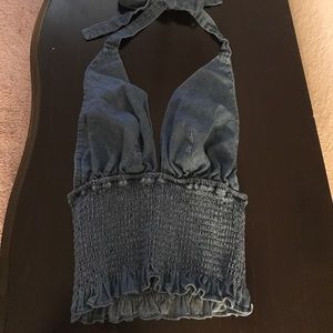 Urban Outfitters Denim Halter top