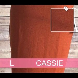 NWT LuLaRoe Cassie Skirt RARE SOLID! Orange Large